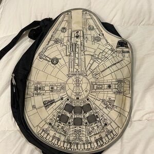 Star Wars Black and Cream Spaceship Backpack